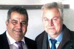 Ο Αντώνης Μανουσαρίδης με τον Δ. Τσαντάκη