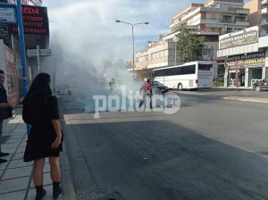Θεσσαλονίκη: Στις φλόγες ΙΧ στη Μοναστηρίου (ΒΊΝΤΕΟ &amp; ΦΩΤΟ)