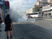 Θεσσαλονίκη: Στις φλόγες ΙΧ στη Μοναστηρίου (ΒΊΝΤΕΟ &amp; ΦΩΤΟ)