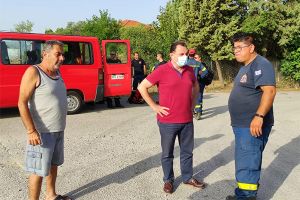 Ο Γ. Γεωργαντάς ευχαριστεί τα στελέχη της Πυροσβεστικής του Κιλκίς