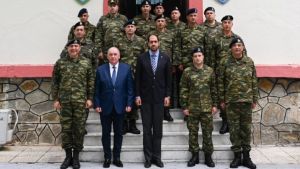 Επίσκεψη ΥΦΕΘΑ στο 1ο σύνταγμα Πεζικού και το επιτηρητικό φυλάκιο ΝΙΚΗ στη Φλώρινα