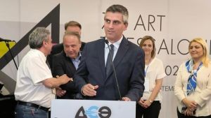 Χρ.Δήμας στα εγκαίνια της Art Thessaloniki Fair: «Ένα συναρπαστικό ταξίδι στον κόσμο της σύγχρονης τέχνης»