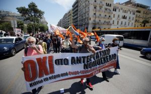 Θεσσαλονίκη: Συγκέντρωση και πορεία εναντίον του εργασιακού νομοσχεδίου (pics)