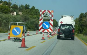ΠΚΜ: Εργασίες συντήρησης στην Παλαιά Εθνική Οδό Θεσσαλονίκης-Ευζώνων