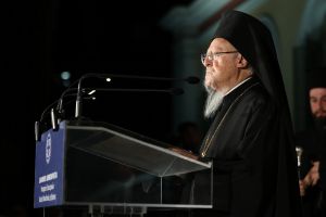 Πατρ. Βαρθολομαίος σε Αγγελούδη: Η Αγιορειτική Εστία, καρπός συνεργασίας Δήμου και Ιεράς Κοινότητας, θεσμός πολιτισμού και πνευματικής διακονίας