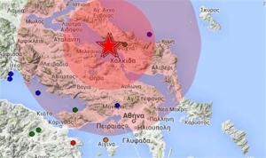 Ισχυρός, διπλός, μεταμεσονύκτιος σεισμός 5,2 βαθμών της κλίμακας ρίχτερ Βόρεια της Χαλκίδας