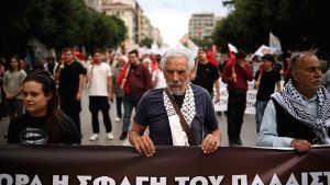Διαμαρτυρία στο κέντρο της Θεσσαλονίκης για την κατάληψη του Madleen