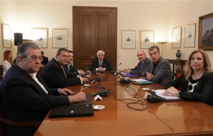 Γεύμα στο Προεδρικό Μέγαρο με τη συμμετοχή πολιτικών αρχηγών
