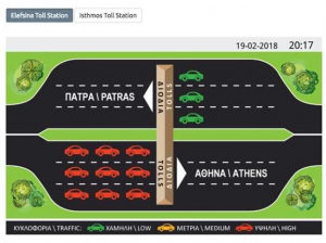 Νέα υπηρεσία πρόβλεψης κυκλοφορίας στην Ολυμπία Οδό