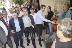Ο Κυριάκος Μητσοτάκης το μεσημέρι του Σαββάτου στο Κιλκίς