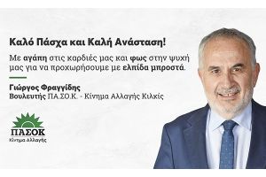 Ευχές - Πάσχα 2023, από τον βουλευτή Κιλκίς του ΠΑΣΟΚ, Γιώργο Φραγγίδη