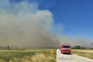 Κιλκίς: Δυο αεροπλάνα κι ένα ελικόπτερο στη μάχη κατά της φωτιάς σε Χίλια Δέντρα - Μπέλλες