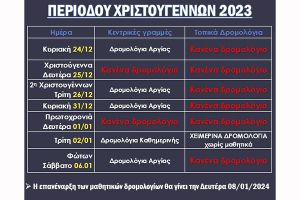 Τροποποιούνται τα δρομολόγια του ΚΤΕΛ Κιλκίς για τις γιορτές από την Κυριακή 24/12