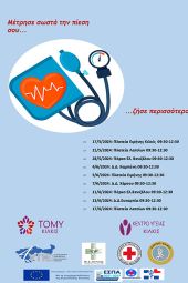 Μετρήσεις αρτηριακής πίεσης σε Κιλκίς και Δημοτικές Κοινότητες