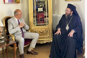Ο Θεόδωρος Καράογλου στον Μητροπολίτη Πολυανής και Κιλκισίου κ. Βαρθολομαίο