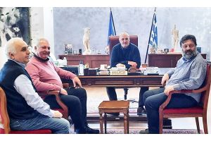 Επίσκεψη του επικεφαλής της περιφερειακής παράταξης "Πράξεις για τη Μακεδονία" Χρ. Παπαστεργίου στον Αντιπεριφερειάρχη Αν. Βεργίδη