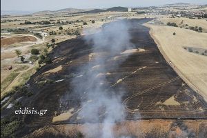 Πυρκαγιά σε σιταροχώραφα και «χωματερές» στην Κρηστώνη Κιλκίς - ΒΙΝΤΕΟ/ΦΩΤΟ