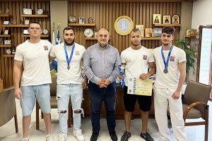 Συνάντηση Δημάρχου Κιλκίς με την τροπαιοφόρο ομάδα πάλης του ΓΑΣ Κιλκίς