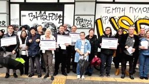 Διαμαρτυρία του Κινήματος Δημοκρατίας για τα προβλήματα του Μετρό στη Θεσσαλονίκη