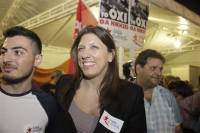 Στα Εξάρχεια ψήφισε η Ζωή Κωνσταντοπούλου