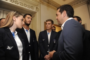 Οταν οι ολυμπιονίκες συνάντησαν τον Τσίπρα