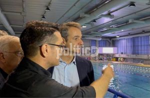 Στο Ποσειδώνιο Κολυμβητήριο ο Κυριάκος Μητσοτάκης (pics &amp; vid)