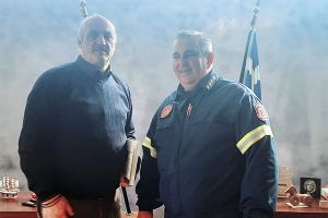 Αποχαιρετιστήρια επίσκεψη στον Αντιπεριφερειάρχη Ανδρέα Βεργίδη του απερχόμενου Διοικητή Πυροσβεστικών Υπηρεσιών ν. Κιλκίς
