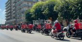 Θεσσαλονίκη: Μοτοπορεία διανομέων της efood – «Είμαστε εργαζόμενοι, όχι σκλάβοι» (pics &amp; vids)