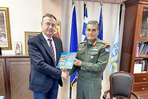 Επίσκεψη στον Δήμαρχο Παιονίας Κ. Σιωνίδη από το νέο Διοικητή της 71ης Α/Μ Ταξιαρχίας «ΠΟΝΤΟΣ», Ταξίαρχο Αριστείδη Τσουκαλά