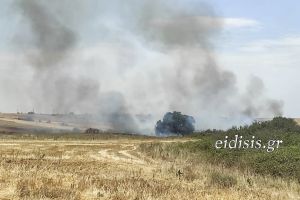 Πυρκαγιά σε έκταση με φωτοβολταϊκά στο Χωρύγι Κιλκίς