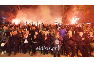 Μεγαλειώδης η συγκέντρωση του Στέφανου Παραστατίδη στην Πλατεία Ειρήνης