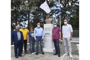 Στο μνημείο του Κύπριου ήρωα Γρηγόρη Αυξεντίου η αντιπροσωπεία του Δήμου Λατσιών