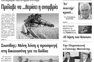 Πέντε χρόνια πριν. Διαβάστε τι έγραφε η καθημερινή εφημερίδα ΠΡΩΙΝΗ του Κιλκίς (13-6-2017)