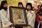 Λαμπρή ὑποδοχή τῆς Παναγίας τῆς «Μικρασιάτισσας» στό Ἱερόν Ἡσυχαστήριον «Παναγία Ἄξιόν Ἐστιν»
