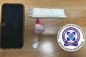 Συνελήφθη ένα άτομο για διακίνηση ναρκωτικών ουσιών. Κατασχέθηκαν 42 γραμμάρια κοκαΐνης