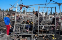 Φωτιά στο κέντρο φιλοξενίας προσφύγων στα Διαβατά
