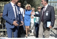 Στην Αρχαία Αγορά ξεναγείται η Πρώτη Κυρία της Γαλλίας Μπριζίτ Μακρόν