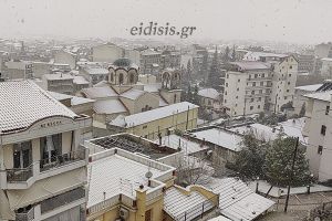 Από το πρωί της Κυριακής ξεκίνησε η χιονόπτωση στο Κιλκίς
