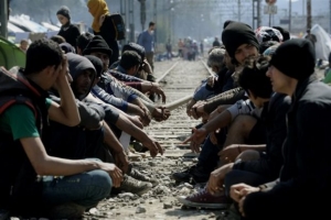 Διαμαρτυρία προσφύγων στην Ειδομένη για τα κλειστά σύνορα