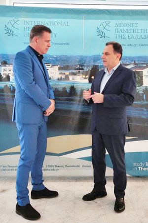 Συνάντηση του Γιώργου Γεωργαντά με τον νέο Πρύτανη του Διεθνούς Πανεπιστημίου Ελλάδας Σταμάτη Αγγελόπουλο