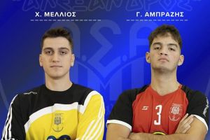 Στην Εθνική Ελλάδος Χάντμπολ κάτω των 18 οι Χ. Μέλλιος και Γ. Αμπράζης του Α.Σ. Αλέξανδρος Αξιούπολης