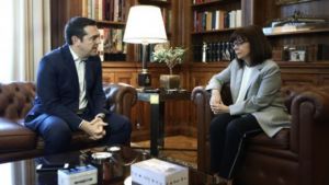 Συνάντηση Σακελλαροπούλου-Τσίπρα: Βρισκόμαστε μπροστά σε μια καινούργια σημαντική πρόκληση