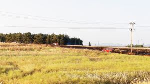 Η Πυροσβεστική έσβησε φωτιά που ξέσπασε έξω από το Πεδινό