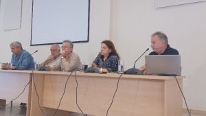 Η Ρέα Γαλανάκη στην εκδήλωση «Ιστορία και Λογοτεχνία» στο πάρκο Εθνικής Συμφιλίωσης, στον Γράμμο