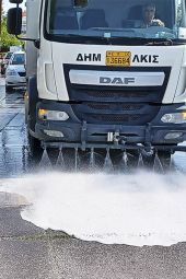 Καθαρίστηκαν και πλύθηκαν κάδοι απορριμμάτων και δρόμοι στην πόλη του Κιλκίς