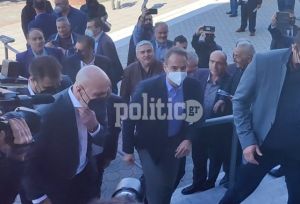 Θεσσαλονίκη: Έφτασε ο Κ. Μητσοτάκης στο Βελλίδειο για το προσυνέδριο της ΝΔ