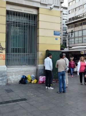 Καραβιές Σύρων στην Ομόνοια