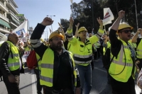 Σε εξέλιξη η συγκέντρωση των μεταλλωρύχων Κασσάνδρας στο υπ. Περιβάλλοντος