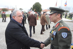 Ο Δήμαρχος Κιλκίς στην τελετή παράδοσης 71ηςΤαξιαρχίας