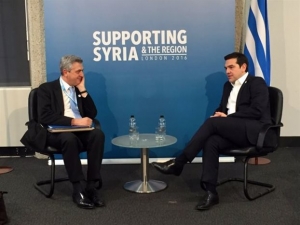 Τσίπρας-Γκράντι: Οι μονομερείς ενέργειες δεν συμβάλλουν στη διαχείριση του προσφυγικού